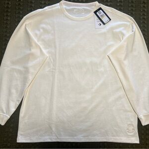 Classic gold standard embroidered logo long sleeves t shirt white ‘10026898-A01